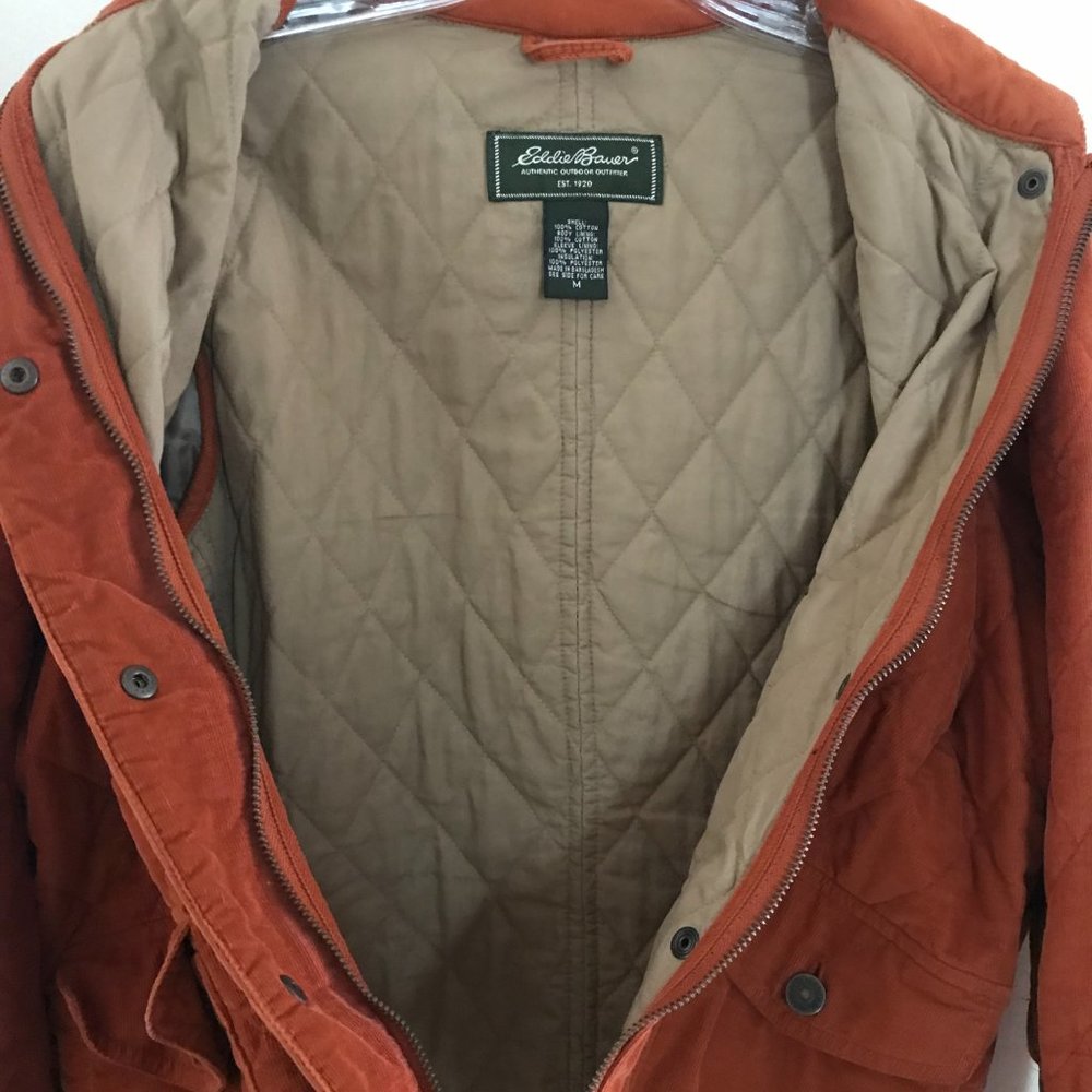 Vintage Eddie Bauer Quilted Jacket, Rust Colored, Size Medium - Picture 3 of 9